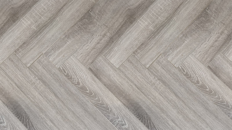 Canadia Wood Block Platinum Grey Herringbone