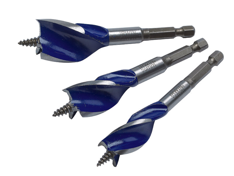 Irwin 3 Piece Blue Groove Stubby Bit Set