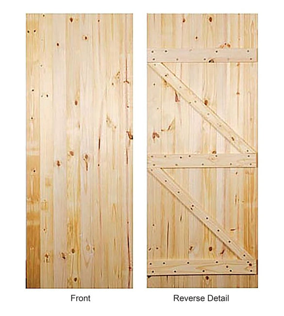 Indoors Ledged/Braced Utility Door 80 X 32In X 44Mm