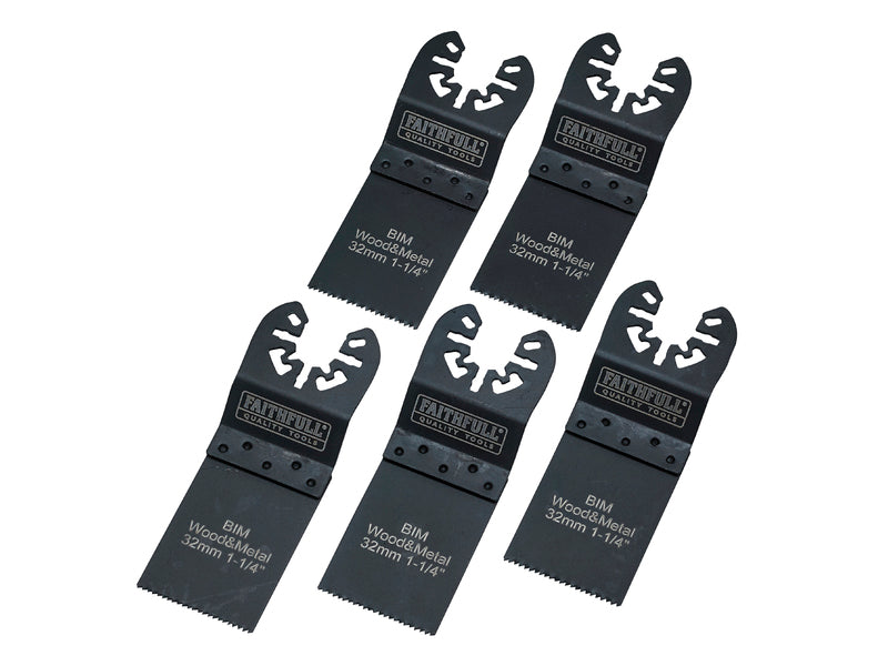 Faithfull 5 Flush Cut Multi-Tool Blades