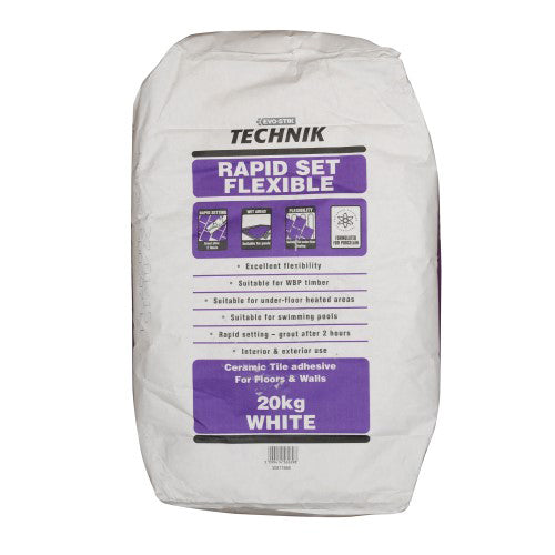 Evo-stik Technik Rapidset Flexible White Tile Adhesive