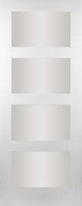 Seadec White Primed Columbus Clear  4 Panel Door