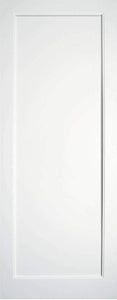 B&G Single Panel Primed White Shaker Door - 6Foot 8 x 2Foot 8