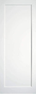 B&G Single Panel Primed White Shaker Door - 6Foot 8 x 2Foot 8