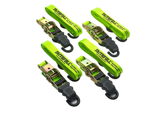 Faithfull 4 Piece Ratchet Tie Down Set