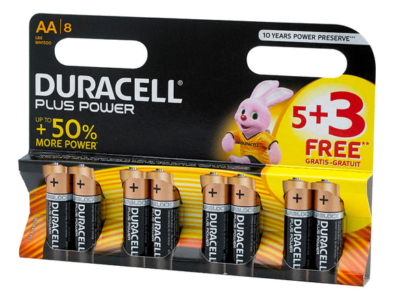 Duracell 5 + 3 AA Battery Pack