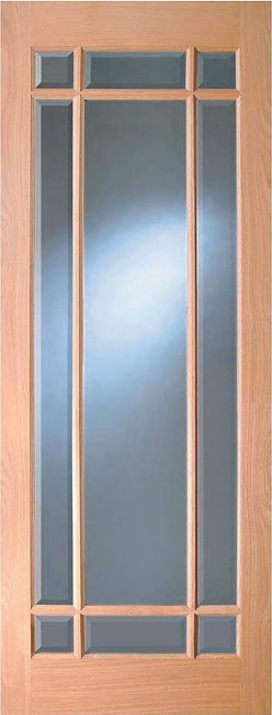 Indoors Merville Oak Bevel Glazed Door Pre-Fin 78X30
