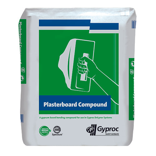 Gypsum Plasterboard Compound 25kg Bag (63 Bags=Pallet)