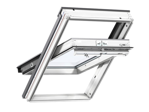 Velux White Painted Centre Pivot Roof Window - 55X98Cm