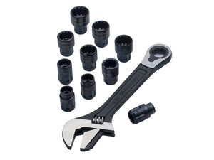 Crescent 11 Piece Adjustable Wrench & Spline Socket Set